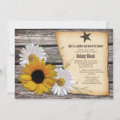 Rustisch Vrijgezellenfeest land Sunflower Daisy Kaart (Voorkant)