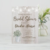 Rustisch Vrijgezellenfeest Mason Jar Lights Babys  Kaart (Staand voorkant)