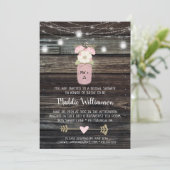 Rustisch Vrijgezellenfeest Mason Jar Lights Boho F Kaart (Staand voorkant)