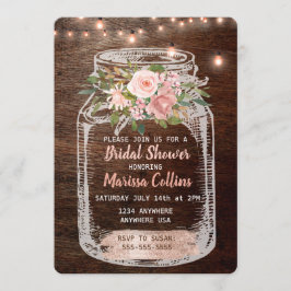 Rustisch Vrijgezellenfeest, Mason Jar Lights Boho Kaart