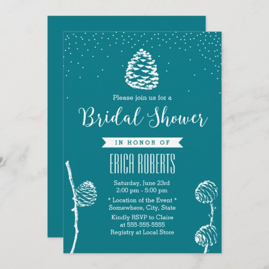 Rustisch Vrijgezellenfeest met boskone elegant Kaart (Voorkant / Achterkant)