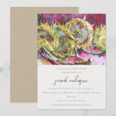 Rustisch Vrijgezellenfeest met geelzonnebloem voor Kaart (Voorkant / Achterkant)