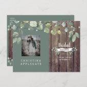 Rustisch Vrijgezellenfeest met hout en licht Uitnodiging Briefkaart (Voorkant / Achterkant)