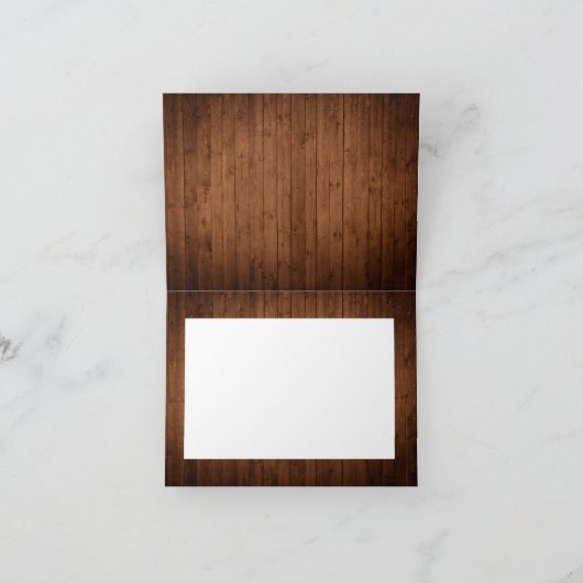 Rustisch Vrijgezellenfeest met hout en witte kant Bedankkaart (Binnen)