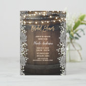 Rustisch Vrijgezellenfeest met houten schacht Kaart (Staand voorkant)