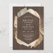 Rustisch Vrijgezellenfeest met houtpampas gedroogd Kaart (Voorkant)