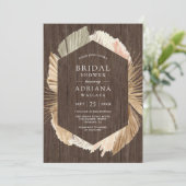 Rustisch Vrijgezellenfeest met houtpampas gedroogd Kaart (Staand voorkant)