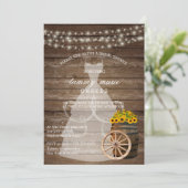 Rustisch Vrijgezellenfeest met houtsdoorn met zonn Kaart (Staand voorkant)