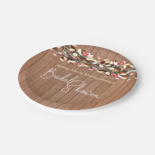 Rustisch Vrijgezellenfeest met kleurrijk hout Papieren Bordje (Gekanteld)