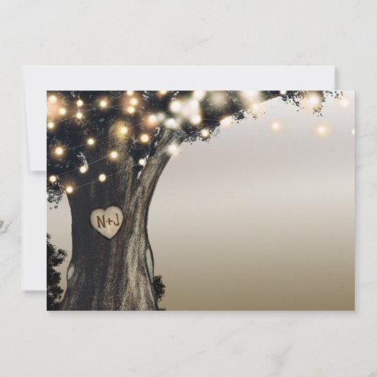 Rustisch Vrijgezellenfeest met landboomlampjes Kaart (Achterkant)