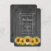 Rustisch Vrijgezellenfeest met zonnebloem Kaart (Voorkant / Achterkant)