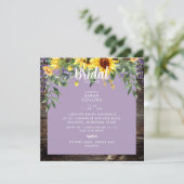 Rustisch Vrijgezellenfeest met zonnebloem Kaart (Staand voorkant)