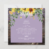 Rustisch Vrijgezellenfeest met zonnebloem Kaart (Voorkant)