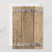 Rustisch Vrijgezellenfeest nodigt uit | Floral Chi Kaart (Achterkant)