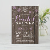 Rustisch Vrijgezellenfeest Paarse sneeuwvlok Kaart (Staand voorkant)
