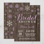Rustisch Vrijgezellenfeest Paarse sneeuwvlok Kaart (Voorkant / Achterkant)