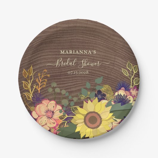 Rustisch Vrijgezellenfeest Papieren Bordje (Voorkant)