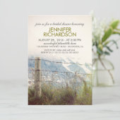 Rustisch Vrijgezellenfeest "Rural Fence Post" Kaart (Staand voorkant)