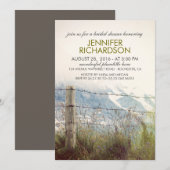 Rustisch Vrijgezellenfeest "Rural Fence Post" Kaart (Voorkant / Achterkant)