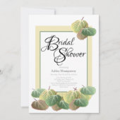 Rustisch Vrijgezellenfeest Spen Bark Leaves Yellow Kaart (Voorkant)