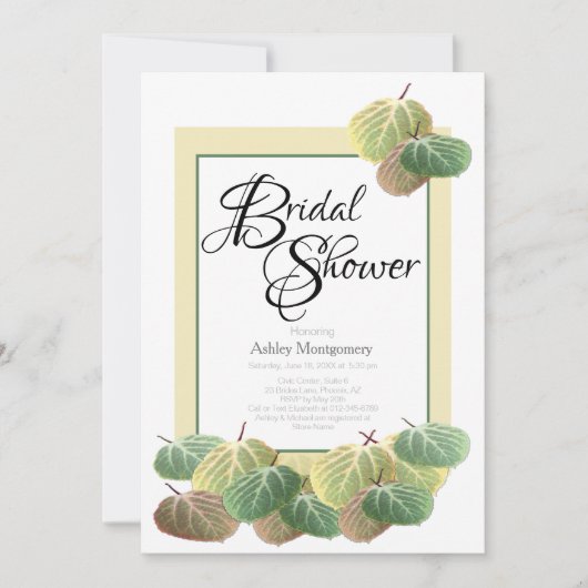 Rustisch Vrijgezellenfeest Spen Bark Leaves Yellow Kaart (Voorkant)