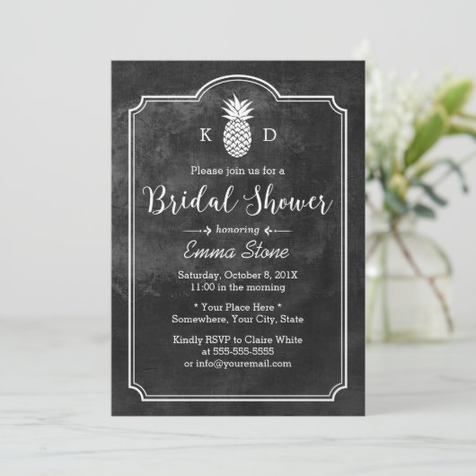 Rustisch Vrijgezellenfeest van ananaskarton Kaart (Staand voorkant)