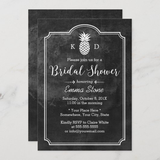 Rustisch Vrijgezellenfeest van ananaskarton Kaart (Voorkant / Achterkant)