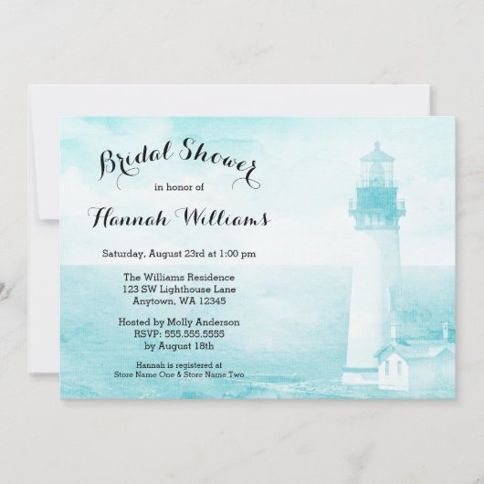 Rustisch Vrijgezellenfeest van Blauwgroen vuurtore Kaart (Voorkant)