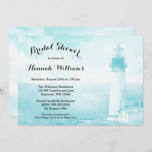 Rustisch Vrijgezellenfeest van Blauwgroen vuurtore Kaart (Voorkant / Achterkant)