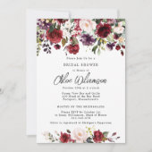 Rustisch Vrijgezellenfeest van Bourgogne Red Flora Kaart (Voorkant)