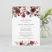 Rustisch Vrijgezellenfeest van Bourgogne Red Flora Kaart (Staand voorkant)