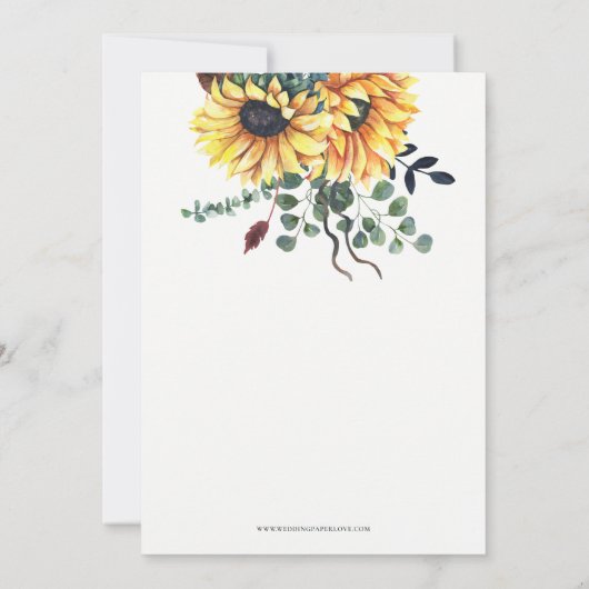 Rustisch Vrijgezellenfeest van Bourgogne zonnebloe Kaart (Achterkant)