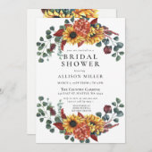 Rustisch Vrijgezellenfeest van Bourgogne zonnebloe Kaart (Voorkant / Achterkant)