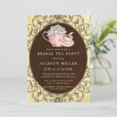 Rustisch Vrijgezellenfeest van de  Bridal Tea Part Kaart (Staand voorkant)