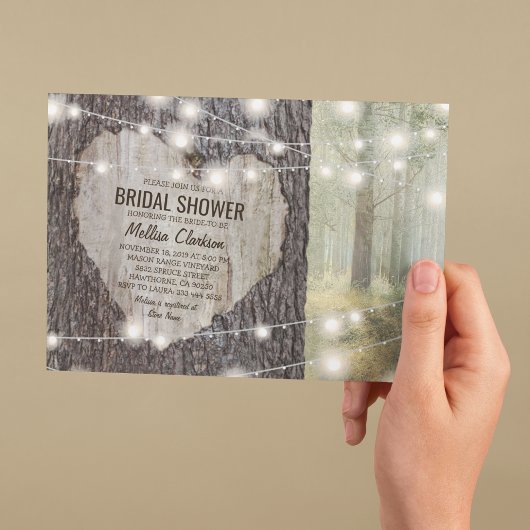 Rustisch Vrijgezellenfeest van de hartsboom Kaart