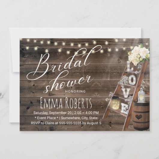 Rustisch Vrijgezellenfeest van de Houtenliefde Lad Kaart (Voorkant)