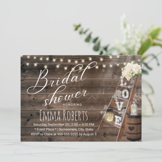 Rustisch Vrijgezellenfeest van de Houtenliefde Lad Kaart (Staand voorkant)