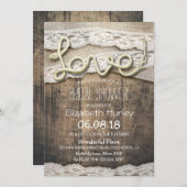 Rustisch Vrijgezellenfeest van de Liefde Rope Burl Kaart (Voorkant / Achterkant)