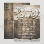 Rustisch Vrijgezellenfeest van de Liefde Rope Burl Kaart (Voorkant / Achterkant)