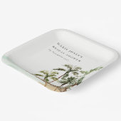 Rustisch Vrijgezellenfeest van de tropische palmbo Papieren Bordje (Gebogen)