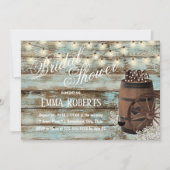 Rustisch Vrijgezellenfeest van een wijnvat Kaart (Voorkant)