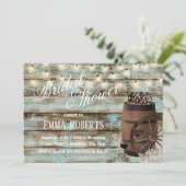 Rustisch Vrijgezellenfeest van een wijnvat Kaart (Staand voorkant)