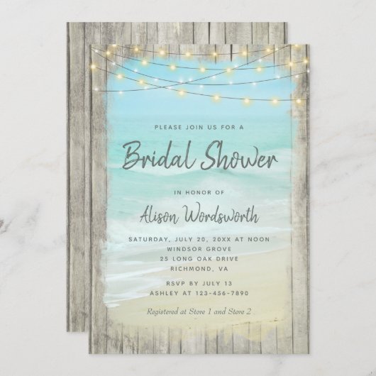 Rustisch Vrijgezellenfeest van het Koord van het H Kaart (Voorkant / Achterkant)