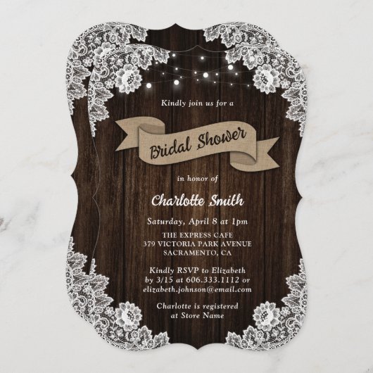 Rustisch Vrijgezellenfeest van het landschap HoutB Kaart (Voorkant / Achterkant)