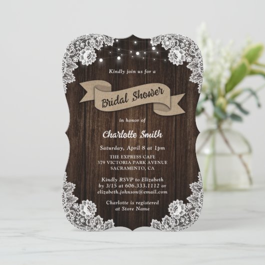 Rustisch Vrijgezellenfeest van het landschap HoutB Kaart (Staand voorkant)