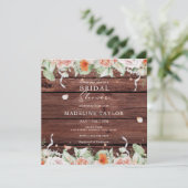 Rustisch Vrijgezellenfeest van hout en pekelhout Kaart (Staand voorkant)