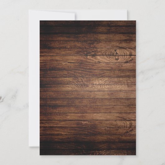 Rustisch Vrijgezellenfeest van hout en zonnebloeme Kaart (Achterkant)