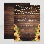 Rustisch Vrijgezellenfeest van hout en zonnebloeme Kaart (Voorkant / Achterkant)