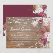 Rustisch Vrijgezellenfeest van hout Kaart (Voorkant / Achterkant)