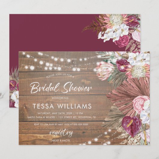 Rustisch Vrijgezellenfeest van hout Kaart (Voorkant / Achterkant)